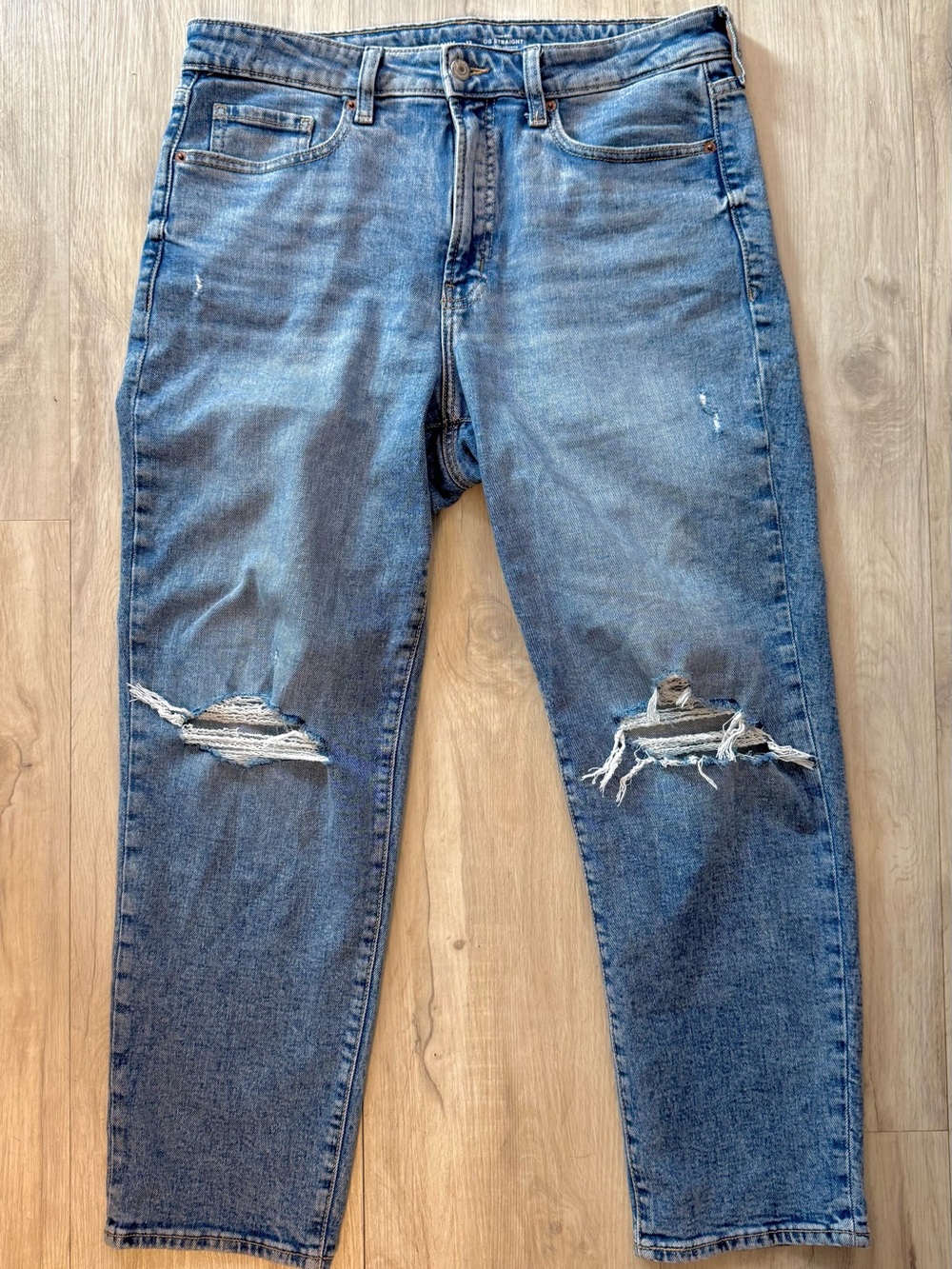 Old Navy OG High Rise Distressed Straight Jean